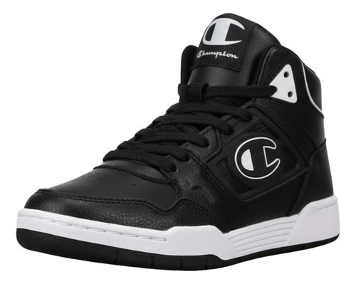 Tenis Tipo Bota Champion 5 On 5 Hi Dama Ca101900y Moda Original Negro Lisa 23.5 Mx