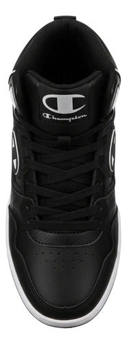 Tenis Tipo Bota Champion 5 On 5 Hi Dama Ca101900y Moda Original Negro Lisa 23.5 Mx