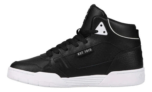 Tenis Tipo Bota Champion 5 On 5 Hi Dama Ca101900y Moda Original Negro Lisa 23.5 Mx