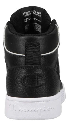 Tenis Tipo Bota Champion 5 On 5 Hi Dama Ca101900y Moda Original Negro Lisa 23.5 Mx