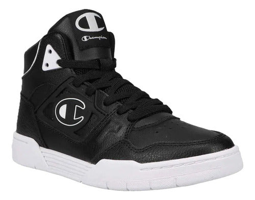 Tenis Tipo Bota Champion 5 On 5 Hi Dama Ca101900y Moda Original Negro Lisa 23.5 Mx