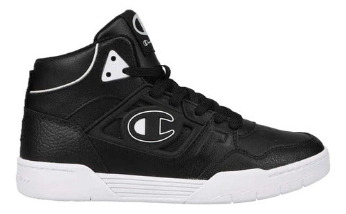 Tenis Tipo Bota Champion 5 On 5 Hi Dama Ca101900y Moda Original Negro Lisa 23.5 Mx