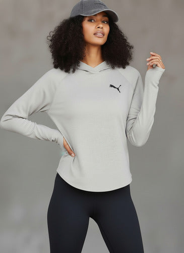 Sudadera Puma Active Hoody W Dama 84565204 Confortable Orig Xs Gris