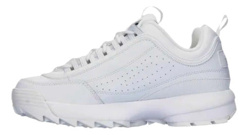 Tenis Fila Disruptor I I Premium Caballero 1fm00139100 Orig Blanco Lisa 25.5 Mx