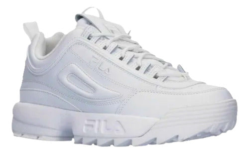 Tenis Fila Disruptor I I Premium Caballero 1fm00139100 Orig Blanco Lisa 25.5 Mx