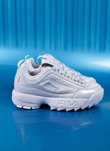 Tenis Fila Disruptor I I Premium Caballero 1fm00139100 Orig Blanco Lisa 25.5 Mx