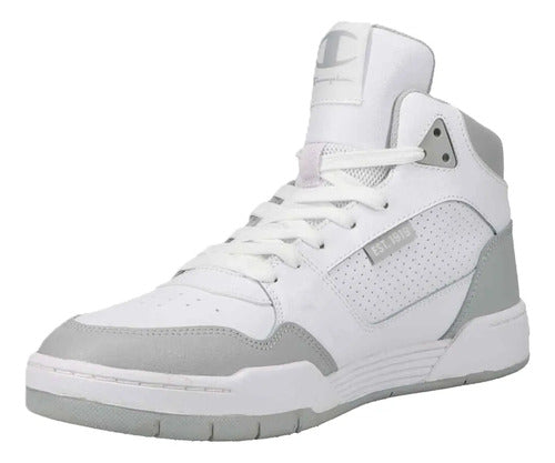 Tenis Tipo Bota Champion 5 On 5 Hi Caballero Ca101909m Orig Blanco Lisa 28.5 Mx