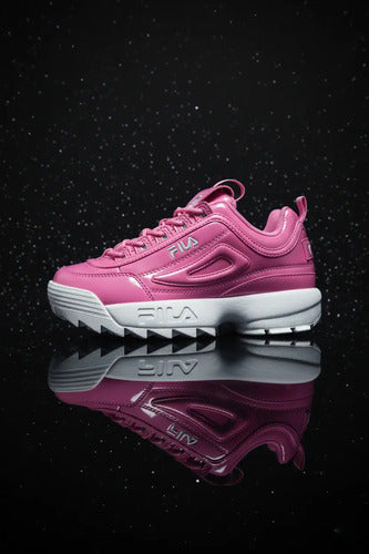 Tenis Fila Disruptor Ii Premium Metallic Kids 3xm02415668 Rosa Chicle Lisa 19 Mx