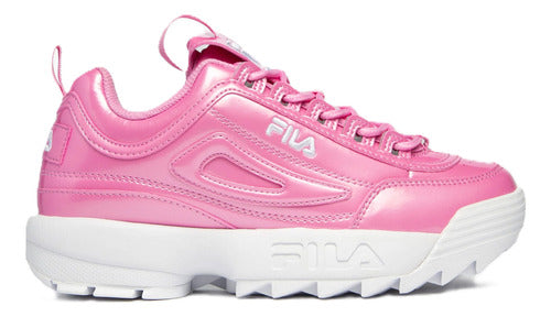 Tenis Fila Disruptor Ii Premium Metallic Kids 3xm02415668 Rosa Chicle Lisa 19 Mx