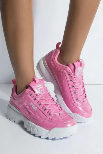Tenis Fila Disruptor Ii Premium Metallic Kids 3xm02415668 Chicle