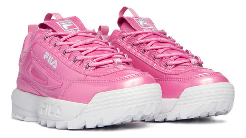 Tenis Fila Disruptor Ii Premium Metallic Kids 3xm02415668 Rosa Chicle Lisa 20 Mx