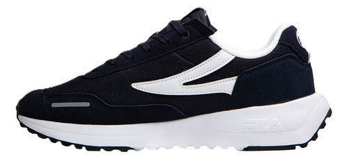 Tenis Fila Levonte Caballero 1rm02611430 Confortable Orig Azul Oscuro Lisa 30 Mx