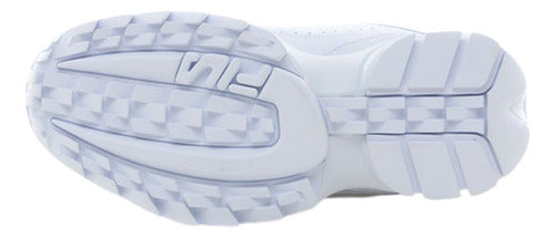 Tenis Fila Disruptor I I Premium Dama 5vf80170100 Moda Orig Blanco Lisa 26.5 Mx