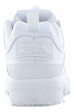 Tenis Fila Disruptor I I Premium Dama 5vf80170100 Moda Orig Blanco Lisa 26.5 Mx
