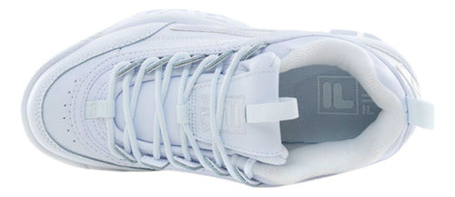 Tenis Fila Disruptor I I Premium Dama 5vf80170100 Moda Orig Blanco Lisa 26.5 Mx
