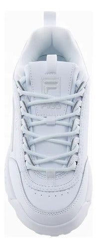 Tenis Fila Disruptor I I Premium Dama 5vf80170100 Moda Orig Blanco Lisa 26.5 Mx