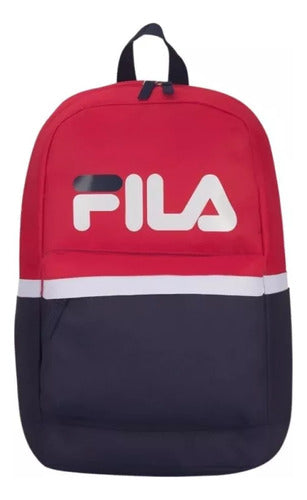 Mochila Fila Backpack Essence Unisex Vb201901646 Liso Rojo/azul Rojo Y Marino