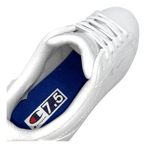 Tenis Champion Pure Dama Cas10321w Blanco Casual Original Moda Blanco Lisa 25 Mx
