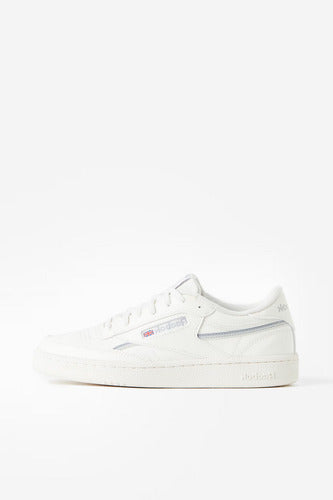 Tenis Reebok Club C 85 Vegan Dama Ie1600 Blanco Casual Original Moda Blanco Lisa 23.5 Mx