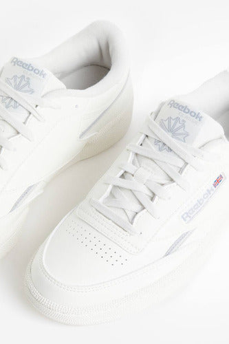 Tenis Reebok Club C 85 Vegan Dama Ie1600 Blanco Casual Original Moda Blanco Lisa 23.5 Mx