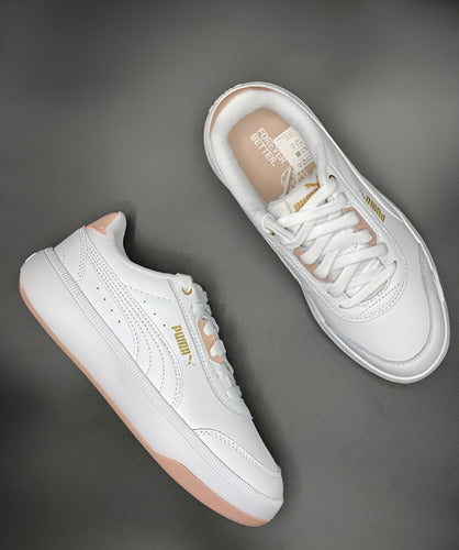 Tenis Tori Puma Dama 38302616 Blanco Casual Original Moda Blanco Lisa 23 Mx