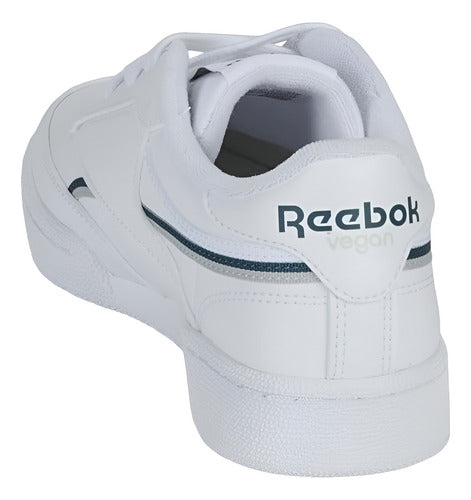 Tenis Reebok Club C 85 Vegan  100033005 Comodo Original Moda Blanco Lisa 9 Mx