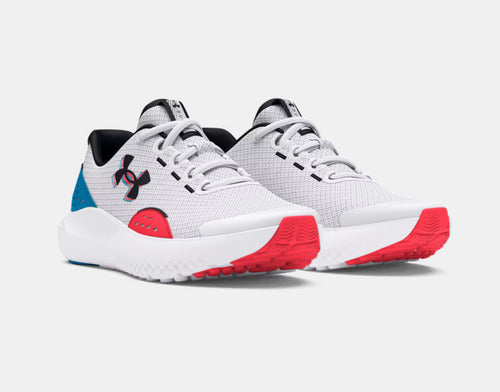Tenis Ua Charged Surge 4-wht 3027000102 Comodo Original Moda Gris Lisa 7.5 Mx