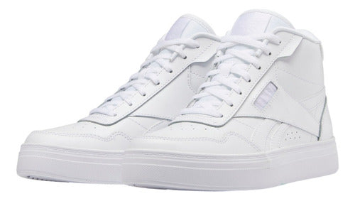 Tenis Reebok  Court Advance Gz9614 Comodo Original Moda Color Blanco Blanco Lisa 23 Mx