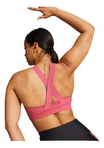 Top Puma Mid Impact Fit Bra 52219282 Comodo Original Rosa Lisa Ch