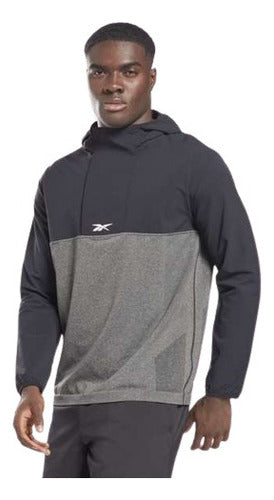 Chamarra Reebok Ubf Myoknit Hoodie Ha9077 Comoda Original Negro S Liso