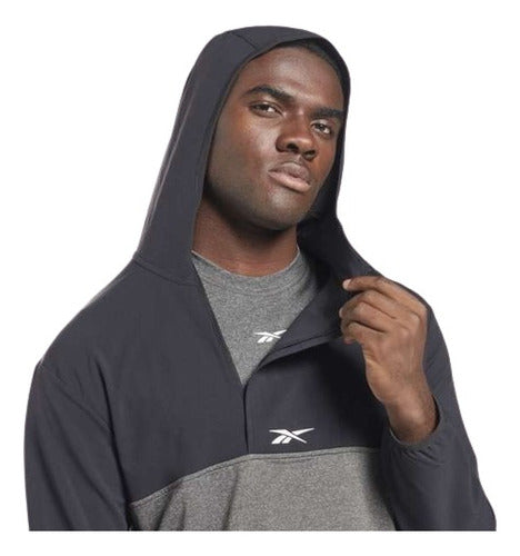 Chamarra Reebok Ubf Myoknit Hoodie Ha9077 Comoda Original Negro S Liso