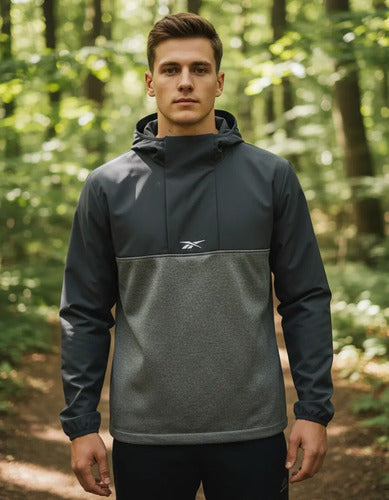 Chamarra Reebok Ubf Myoknit Hoodie Ha9077 Comoda Original Negro S Liso
