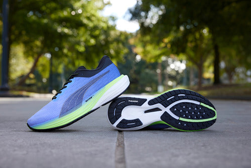Tenis Puma Deviate Nitro 2 37680709 Comodo Original Moda Azul Acero Lisa 31 Mx