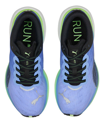 Tenis Puma Deviate Nitro 2 37680709 Comodo Original Moda Azul Acero Lisa 31 Mx