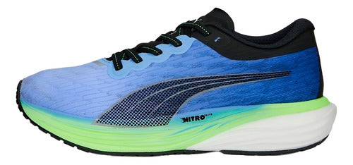 Tenis Puma Deviate Nitro 2 37680709 Comodo Original Moda Azul Acero Lisa 31 Mx