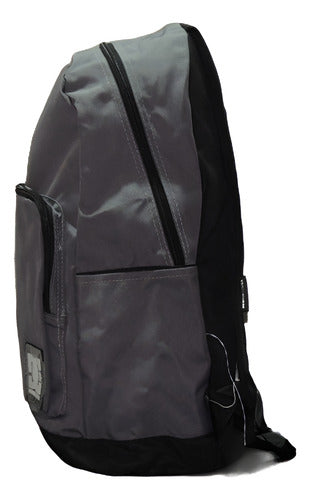Mochila Dc Shoes Backpack Unisex Dc25bp203 Original Moda Gris Oscuro Liso