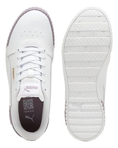 Tenis Puma Carina 2.0 38584929 Casual Cómodo Original Moda Blanco Lisa 24 Mx