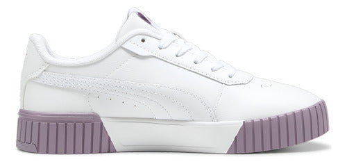 Tenis Puma Carina 2.0 38584929 Casual Cómodo Original Moda Blanco Lisa 24 Mx