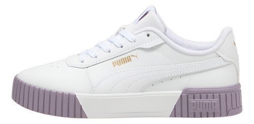 Tenis Puma Carina 2.0 38584929 Casual Cómodo Original Moda Blanco Lisa 24 Mx