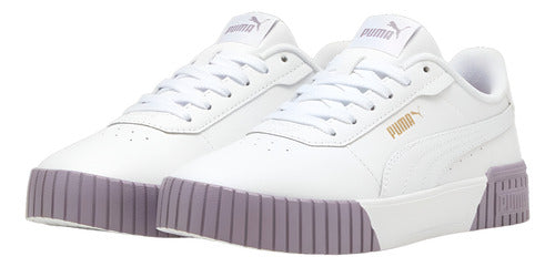 Tenis Puma Carina 2.0 38584929 Casual Cómodo Original Moda Blanco Lisa 24 Mx