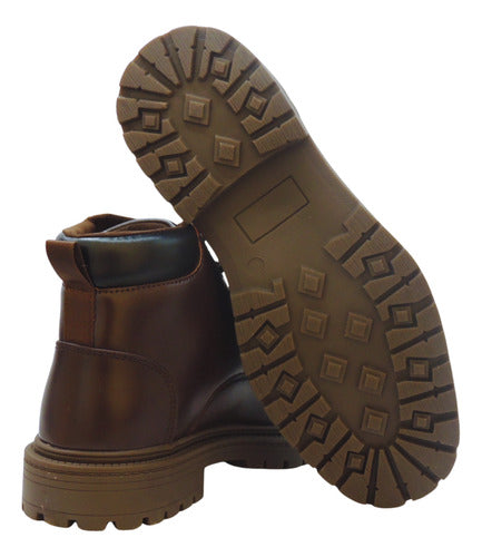 Bota Polo Hom020café Confortable Original Moda Café Liso 27 Mx