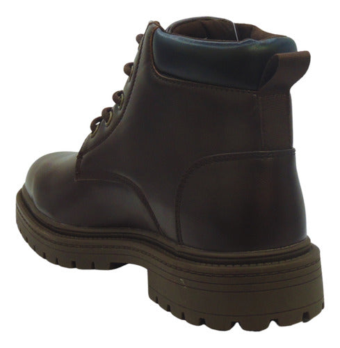 Bota Polo Hom020café Confortable Original Moda Café Liso 27 Mx