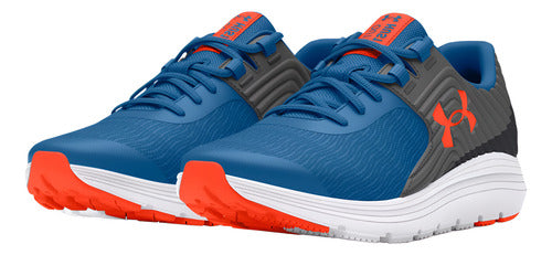 Tenis Under Armour Bgs Outhustle 3024829404 Original Moda Azul Marino Lisa 22.5 Mx