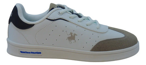 Tenis Polo Club York Team Jov114bcomno Comodo Original Moda Blanco Lisa 24.5 Mx