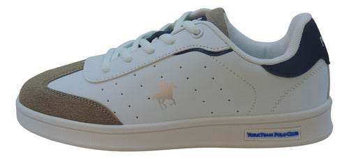 Tenis Polo Club York Team Jov114bcomno Comodo Original Moda Blanco Lisa 23.5 Mx