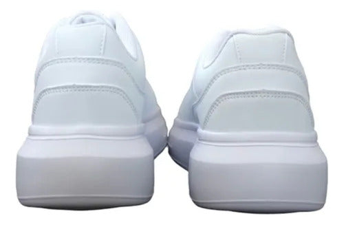 Tenis Polo Club L1121 Casual Plataforma Comodo Original Moda Blanco Lisa 23.5 Mx