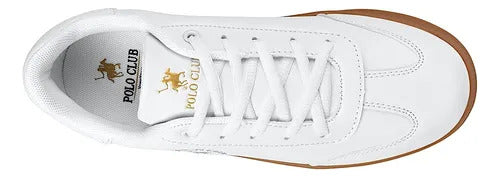 Tenis Polo Club York Team Jov116bco Comodo Original Moda Blanco Lisa 24.5 Mx