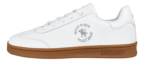 Tenis Polo Club York Team Jov116bco Comodo Original Moda Blanco Lisa 24.5 Mx