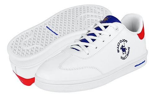 Tenis Polo Club York Team Jov004bco Comodo Original Moda Blanco Lisa 24.5 Mx