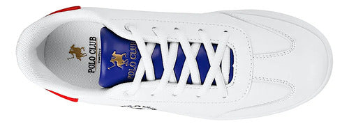 Tenis Polo Club York Team Jov004bco Comodo Original Moda Blanco Lisa 24.5 Mx